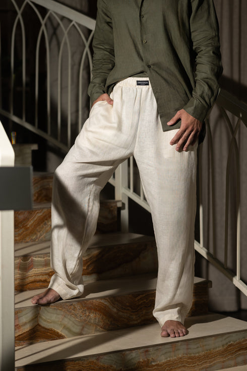 Linen trousers beige